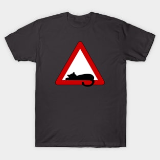 Warning! Lazy cat! T-Shirt